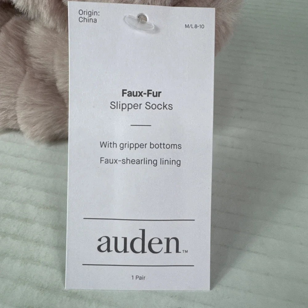 Auden Faux Fur Slipper Socks Light Pink‎ 0766